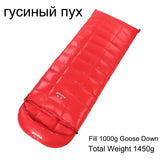 Adult Ultralight Envelope Goose Down Sleeping Bag Outdoor Backpacking Camping Hiking Travel Spring Summer Autumn Winter Portable