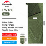 Naturehike Camping Sleeping Bag Ultralight Portable Splicing Envelope Mini Sleeping Bag Cotton Spring Autumn Outdoor Hiking