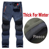 Man Camping Climbing Fishing Trekking Hiking Men Summer Winter Fleece Quick Dry Waterproof Breathable Pant Sport Trousers L-6XL