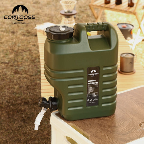 18L Outdoor camping hydration Water Backpack PE Square Camp Drinking Bucket Portable Car Picnic Water Storage Bucket with Faucet