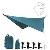 210T Waterproof Tarp Tent Shade Outdoor Camping Hammock Rain Fly UV Garden Awning Canopy Sunshade Ultralight Rhombus/Hexagonal