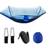 Automatic Quick-opening Mosquito Net Hammock Outdoor Camping Pole Hammock swing  Anti-rollover Nylon Rocking Chair 260x140cm