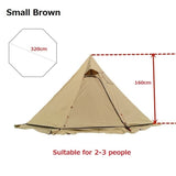 2022 New Pyramid Tent With Snow Skirt Ultralight Outdoor Camping Teepee With A Chimney Hole For Cooking Travel Backpacking Tent