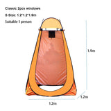 1-2 Persons Portable Privacy Shower Toilet Camping Pop Up Tent Camouflage UV Function Outdoor Dressing Photography Tents