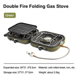 Naturehike Camping Gas Stove Folding Double-Burner 2.3KW Portable Outdoor Camping Electronic Ignition Gas Stove 2.5kg