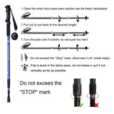 Trekking Poles Telescopic Walking Sticks Hiking Camping Climbing Sticks Nordic Walking Canes Hiking Accessories