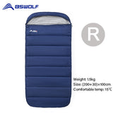 BSWolf  Large Camping Sleeping bag lightweight 3 season loose widen bag long size for Adult rest Hiking fishing