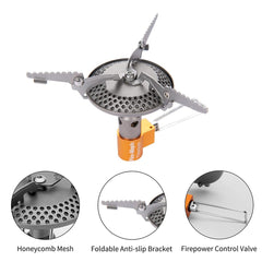 Fire Maple FMS-116T Outdoor Mini Camping Stoves Gas Burner For Backpacking 48g 2300W Portable Lightweight Titanium Gas Stove