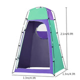 Camping Shower Tent 1.3*1.3*2.1m/4.3*4.3*6.9ft Outdoor Toilet Tent with Removable Bottom Portable Privacy Shelter Shade Tent