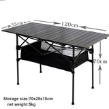 New Outdoor Folding Table Chair Camping Aluminium Alloy BBQ Picnic Table Waterproof Durable Folding Table Desk