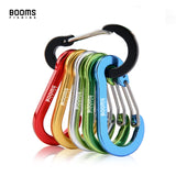 Booms Fishing CC1 6/10Pcs Aluminum Alloy Carabiner Keychain Outdoor Camping Climbing Snap Clip Lock Buckle Hook Fishing Tools