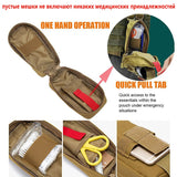 Tactical Molle Medical EDC Pouch EMT Emergency Bandage Tourniquet Scissors IFAK Pouch First Aid Kit Survival Bag Military Pack