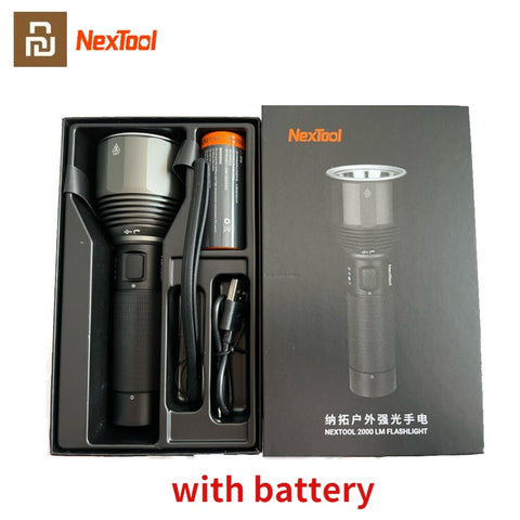 Nextool Rechargeable Flashlight 5000mAh 2000lm 380m 5 Modes IPX7 Waterproof LED Light Type-C Seaching Torch for Camping Outdoor