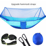 2022 Camping Hammock with Mosquito Net Pop-Up Light Portable Outdoor Parachute Hammocks Swing Sleeping Hammock Camping Stuff