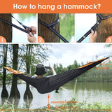 MLIA  Large Camping Hammock with Mosquito Net 2 Person Pop-up Parachute Lightweight Hanging Hammocks Tree Straps Swing Hammock
