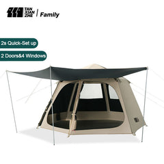 TANXIANZHE Hexagonal Tent Outdoor Camping Fully Automatic Portable Folding Thickening Rainstorm Camping Canopy Equipment