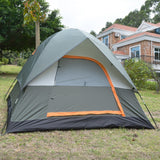 XC USHIO Upgraded 3-4 Person Camping Tent Separated Dual Layer Family Travel Outdoor Tent Seam Glued High Waterproof 2*2*1.3M