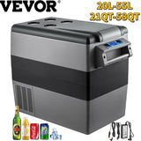 VEVOR 20L 22L 35L 45L 55L Car Refrigerator Mini Fridge Freezer Portable Compressor Cooler 12/24V DC 110-240V Ice Box for Camping