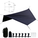 210T Waterproof Tarp Tent Shade Outdoor Camping Hammock Rain Fly UV Garden Awning Canopy Sunshade Ultralight Rhombus/Hexagonal