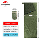 Naturehike Sleeping Bag LW180 Ultralight Waterproof Cotton Sleeping Bag Summer Hiking Camping Sleeping Bag Envelope Sleeping Bag