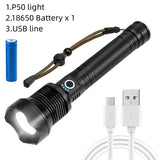90000 Lumens Led Flashlights USB Rechargeable LED Brightest Flashlight Waterproof Zoomable LED Tactical Torch Light for Camping