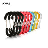 Booms Fishing CC1 6/10Pcs Aluminum Alloy Carabiner Keychain Outdoor Camping Climbing Snap Clip Lock Buckle Hook Fishing Tools