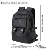 Men Fashion Personalized Travel Backpack Light Weight Large Space 17inch Laptop Bag Teenage Outdoor Waterproof School Bag