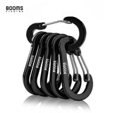 Booms Fishing CC1 6/10Pcs Aluminum Alloy Carabiner Keychain Outdoor Camping Climbing Snap Clip Lock Buckle Hook Fishing Tools